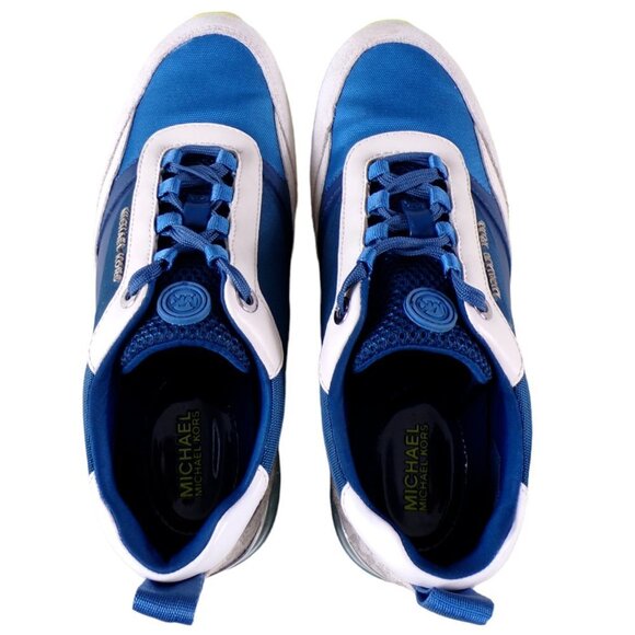 MK Michael Kors Allie Stride Extreme Mixed Media Trainers Blue Gray US 7M #555 - Picture 3 of 10